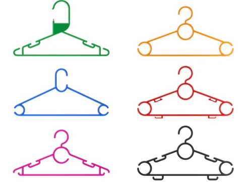 Plastic Hanger Set 3D Model