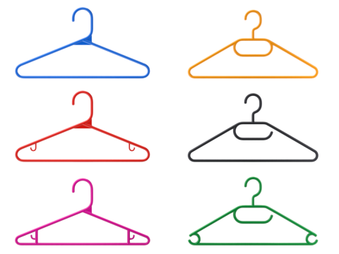 Plastic Hanger Set 3D Modell