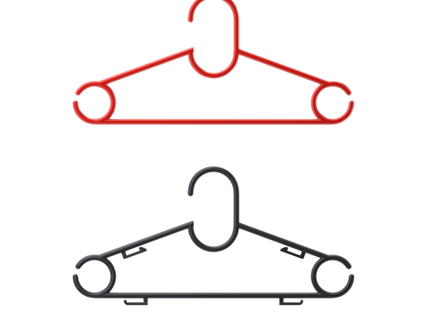 Plastic Hanger Set 3D Modell