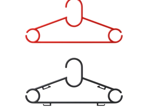 Plastic Hanger Set 3D Model