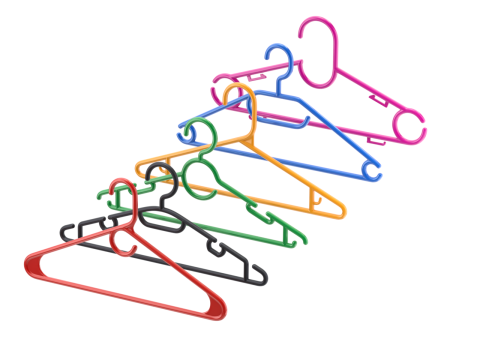 Plastic Hanger Set 3D Modell