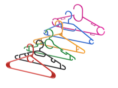 Plastic Hanger Set 3D Model
