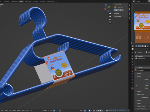 Plastic Hanger Set 3D Modell