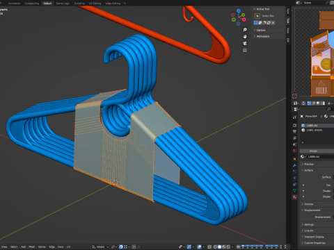 Plastic Hanger Set 3D Model