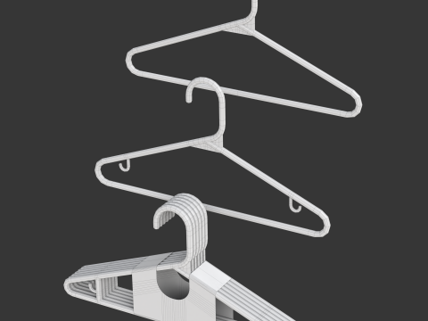 Plastic Hanger Set 3D Modell