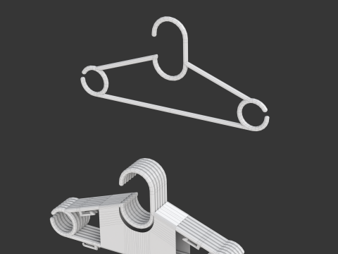 Plastic Hanger Set 3D Modell
