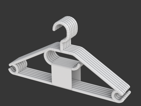 Plastic Hanger Set 3D Modell