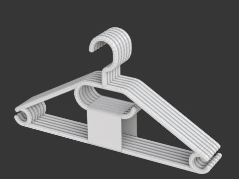 Plastic Hanger Set 3D Model