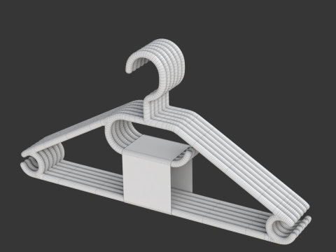 Plastic Hanger Set 3D Modell