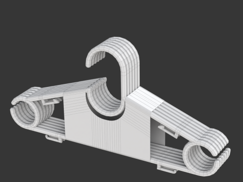 Plastic Hanger Set 3D Modell
