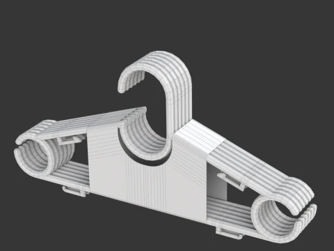 Plastic Hanger Set 3D Model