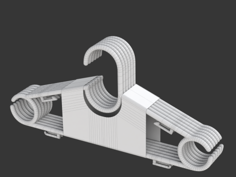 Plastic Hanger Set 3D Modell