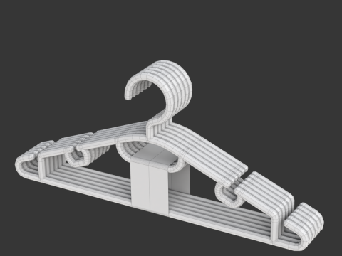 Plastic Hanger Set 3D Modell