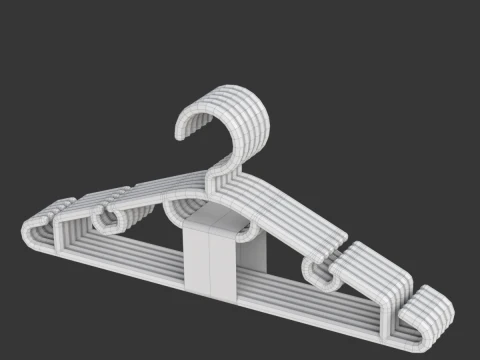 Plastic Hanger Set 3D Model