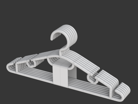 Plastic Hanger Set 3D Modell
