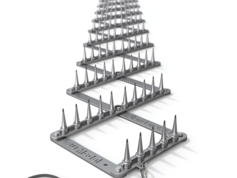 Spike Strip Animation 3D Model