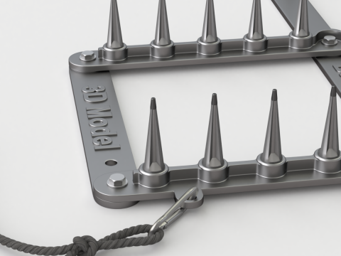 Spike Strip Animation 3D Model