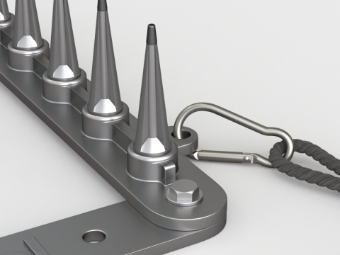 Spike Strip Animation 3D Model
