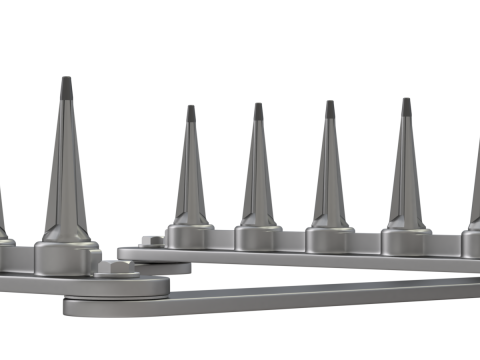 Spike Strip Animation 3D Model