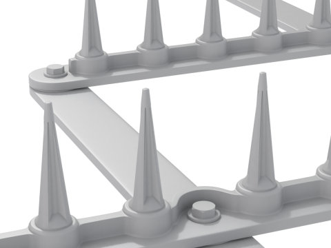 Spike Strip Animation 3D Model
