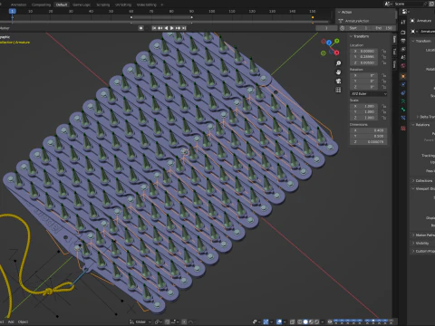 Animazione della striscia di punte Modello 3D
