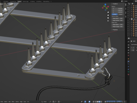 Spike Strip Animation 3D Model
