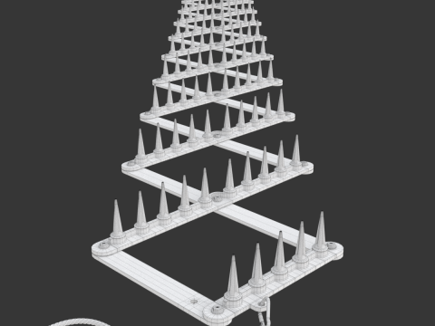 Spike Strip Animation 3D Model