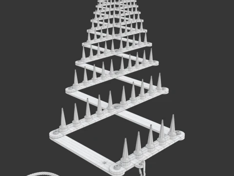 Animazione della striscia di punte Modello 3D