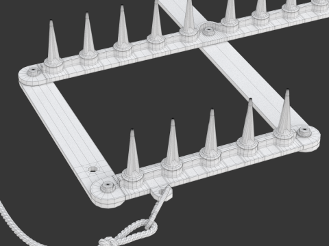 Spike Strip Animation 3D Model
