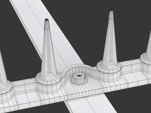Spike Strip Animation 3D Model