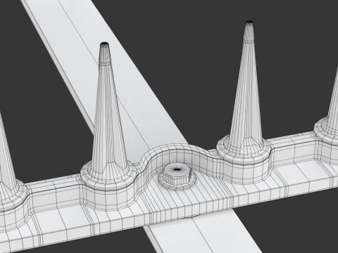 Animazione della striscia di punte Modello 3D
