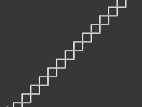 Animazione della striscia di punte Modello 3D