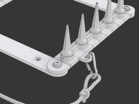 Spike Strip Animation 3D Model