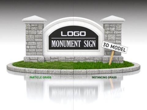 Monument Sign 3D Model