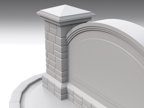 Monument Sign 3D Model
