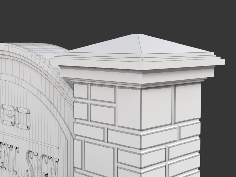 Monument Sign 3D Model
