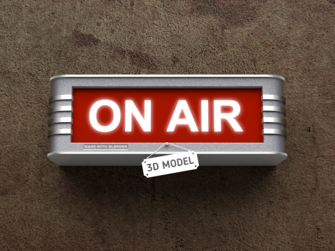 Retro Studio Lichtborden 3D Model