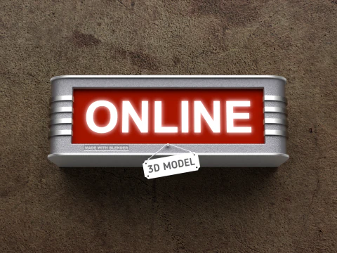 Segni luminosi da studio retr&ograve; Modello 3D