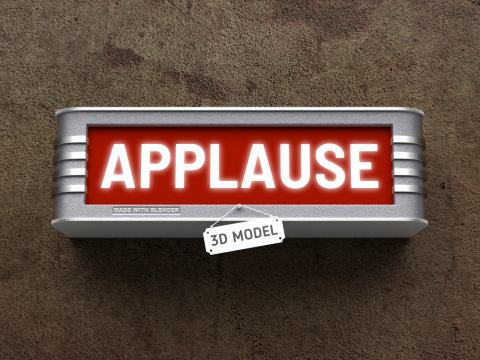 レトロなスタジオのライトサイン 3Dモデル