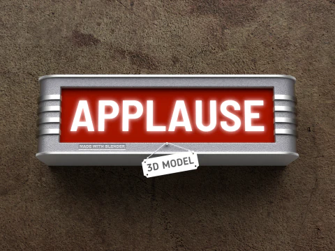 Segni luminosi da studio retr&ograve; Modello 3D