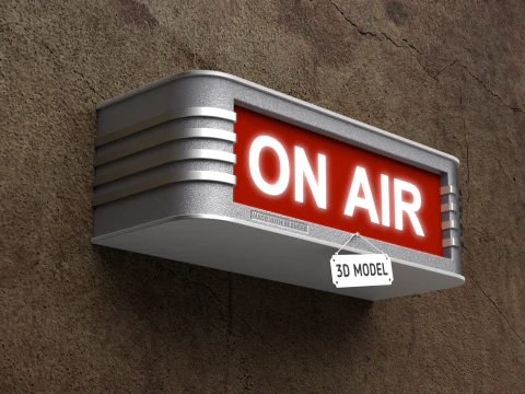 Segni luminosi da studio retr&ograve; Modello 3D