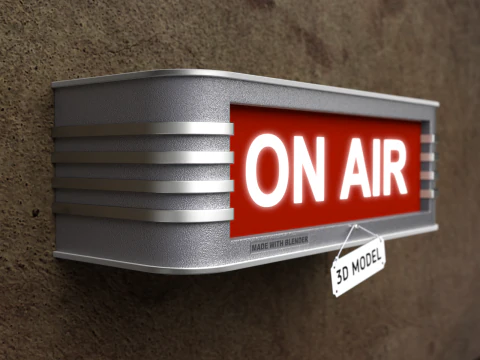 Segni luminosi da studio retr&ograve; Modello 3D