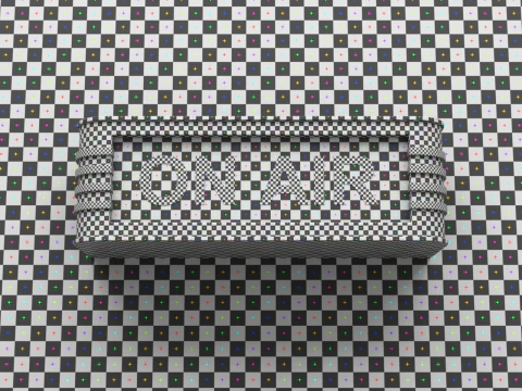 Segni luminosi da studio retr&ograve; Modello 3D