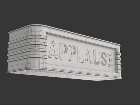 Segni luminosi da studio retr&ograve; Modello 3D