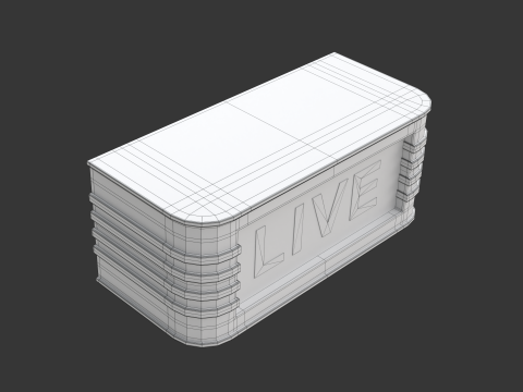 レトロなスタジオのライトサイン 3Dモデル