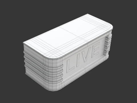 Segni luminosi da studio retr&ograve; Modello 3D