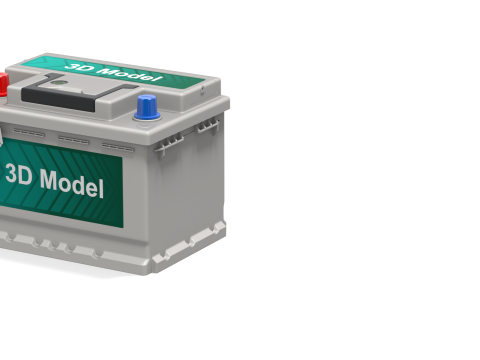 汽车电池组装动画 3D 模型