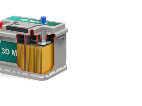 Car Battery Assembly Animation 3D Model