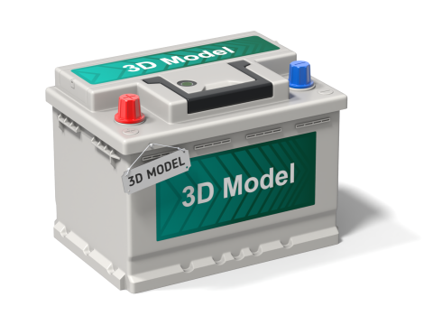 汽车电池组装动画 3D 模型