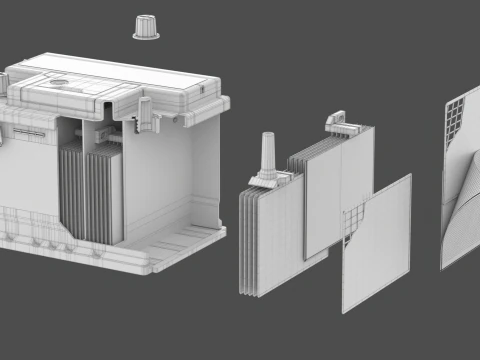 Car Battery Assembly Animation 3D Model